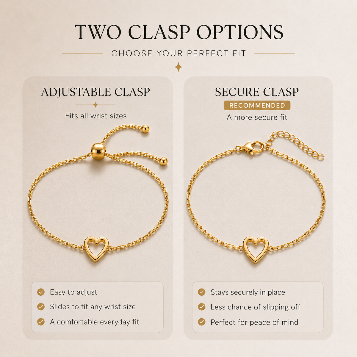 Twin Hearts Bracelet Set