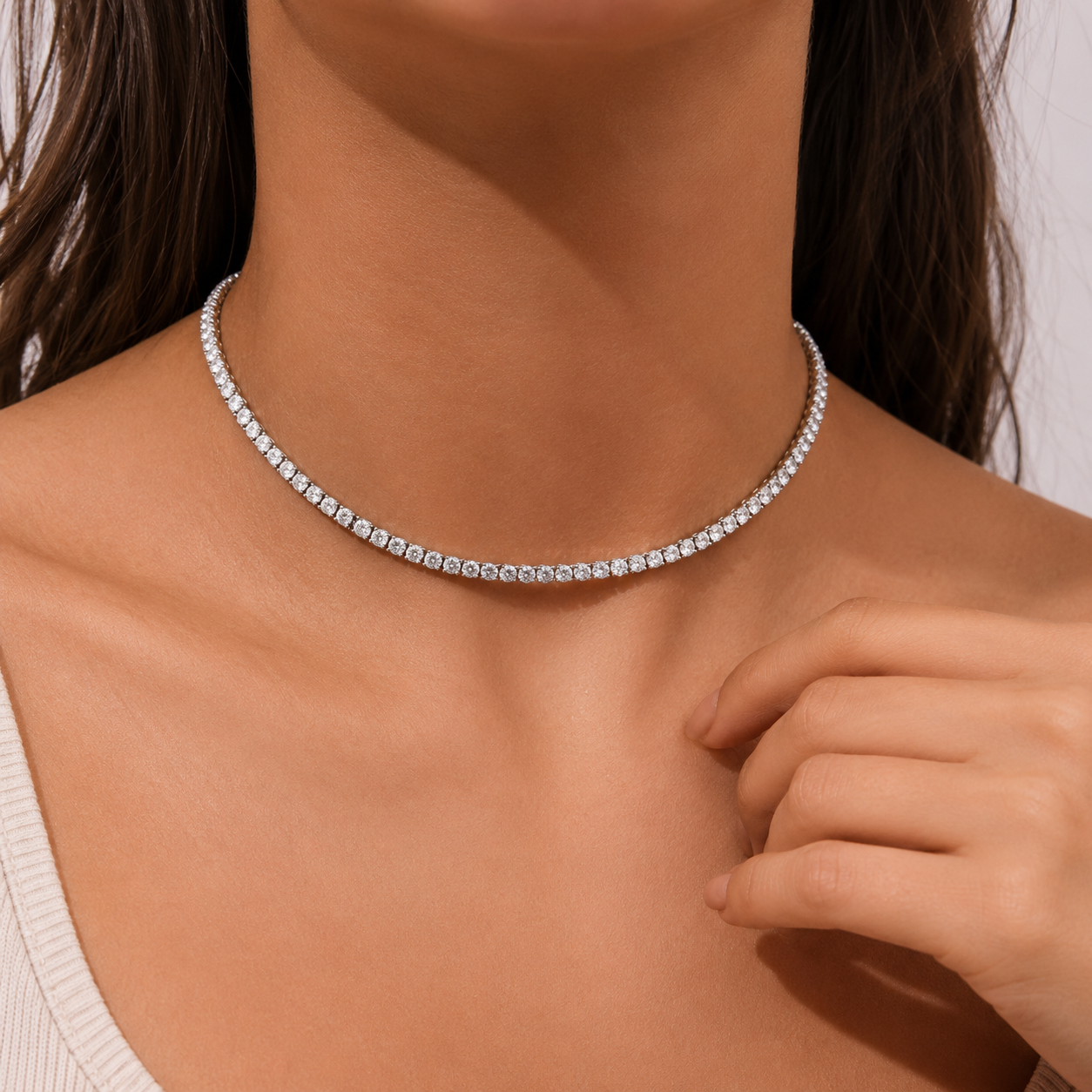 Monaco Tennis Necklace 4mm